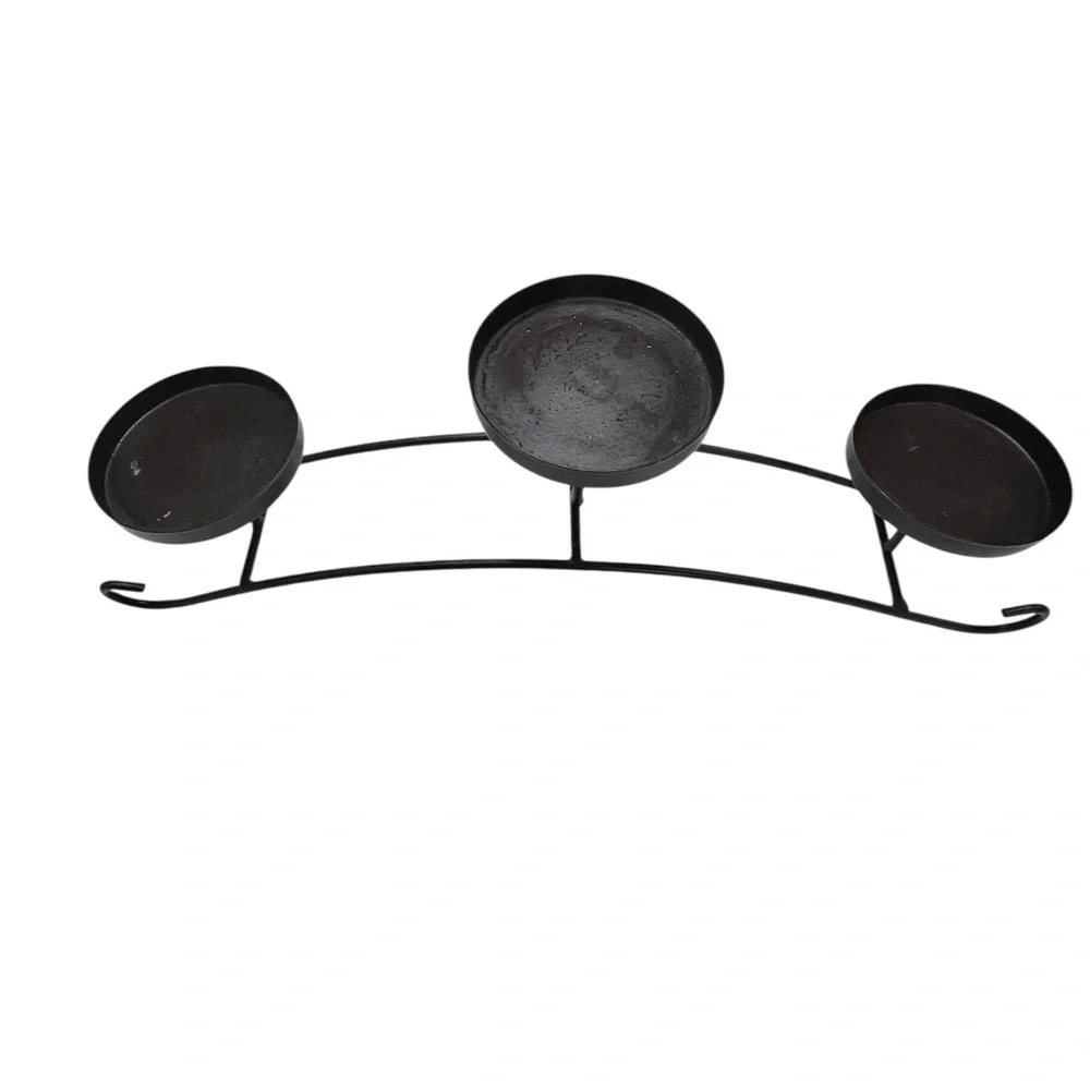 Metal candle holder - Black